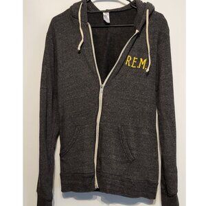 REM Band Little America Bicycle Full Zip Adult Large Hoodie Gray 2016 R.E.M.
